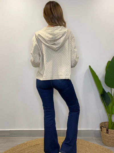 Chaqueta Broderie Alegoría Arena