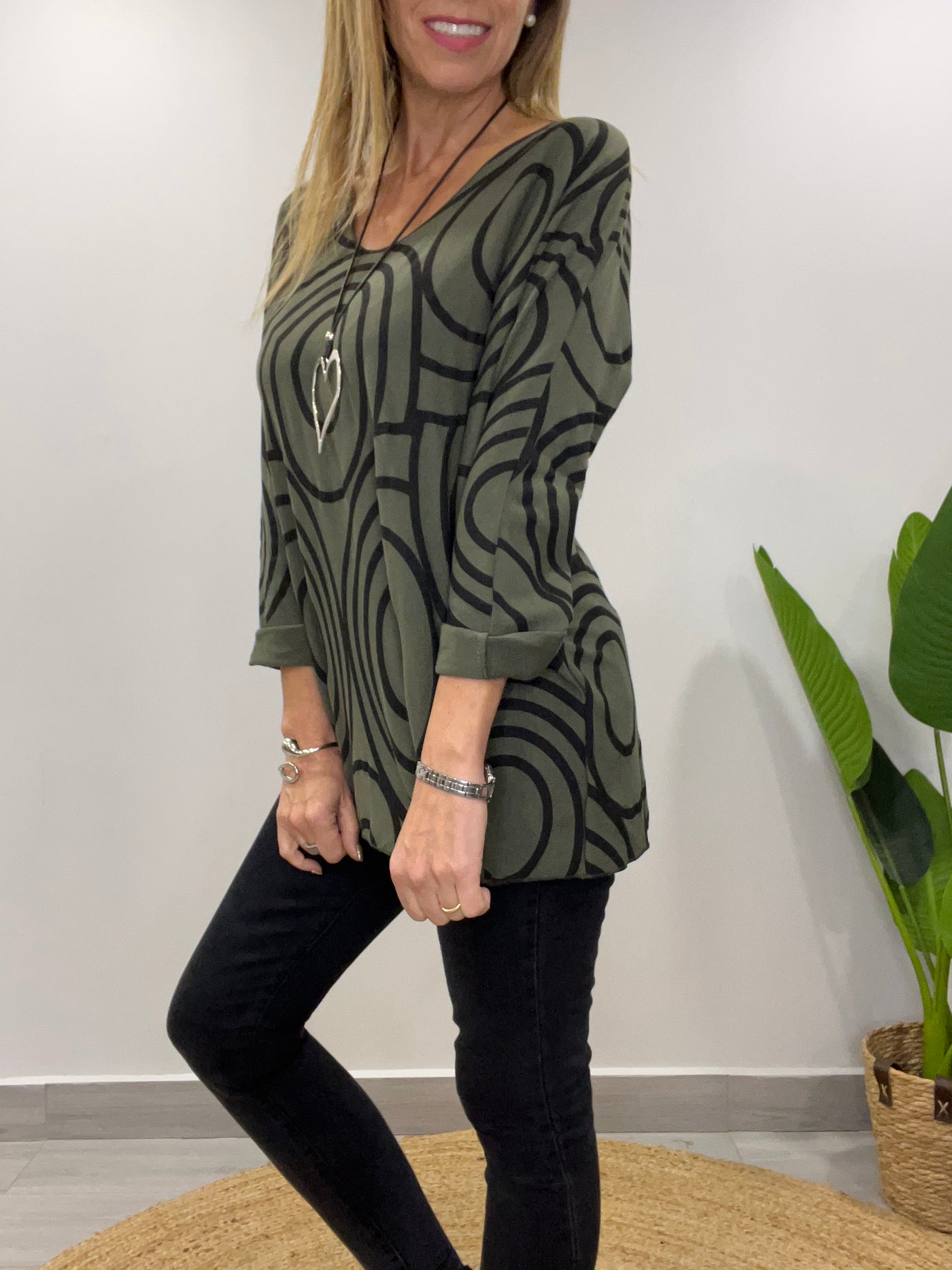 Polera Círculos verde