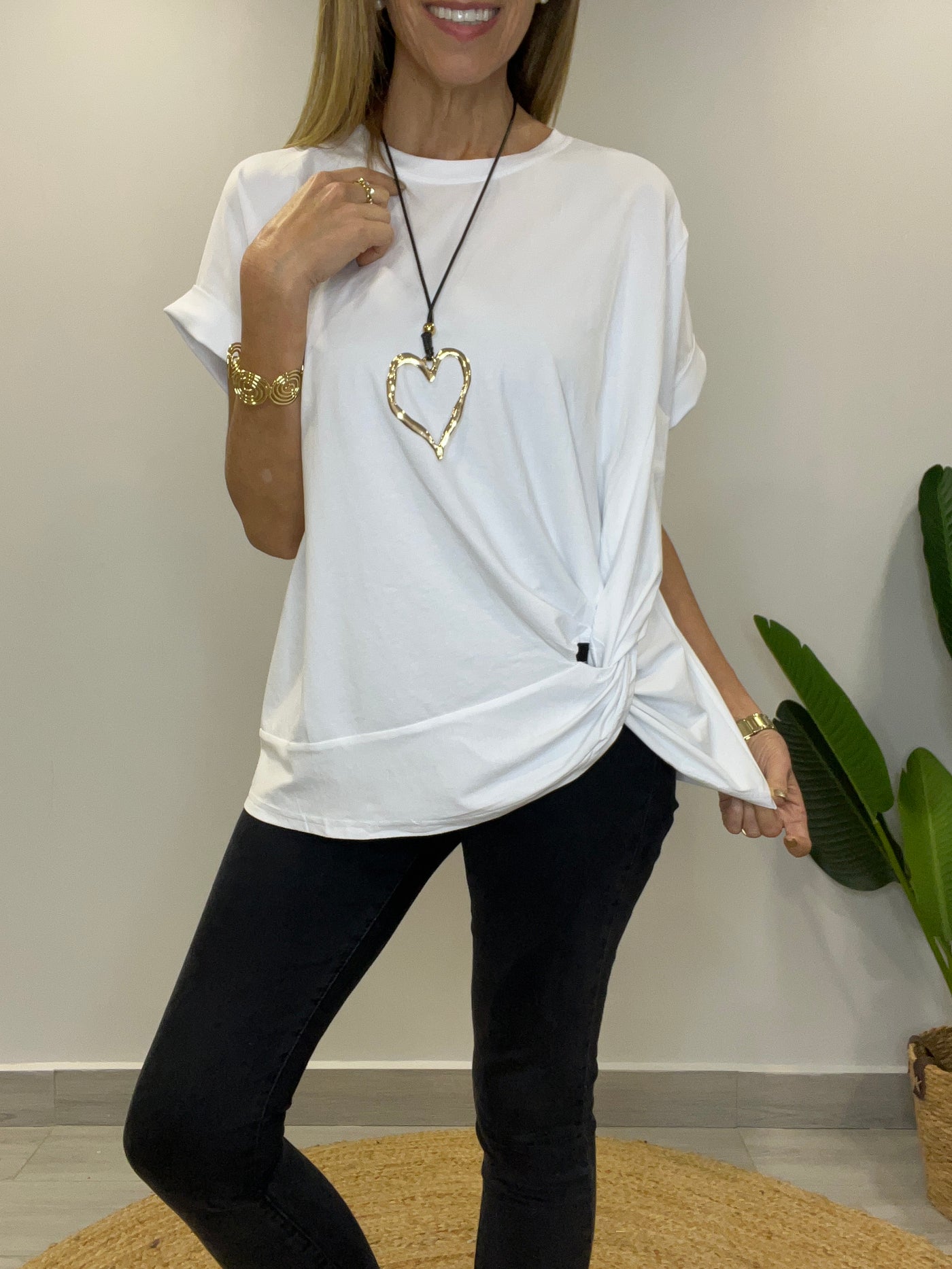 Polera Nudo Blanca