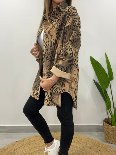 Camisola Italiana Print Camel