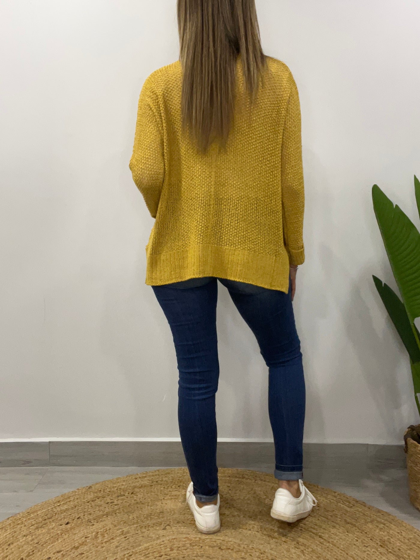 Sweater Hilo Mantua Mostaza