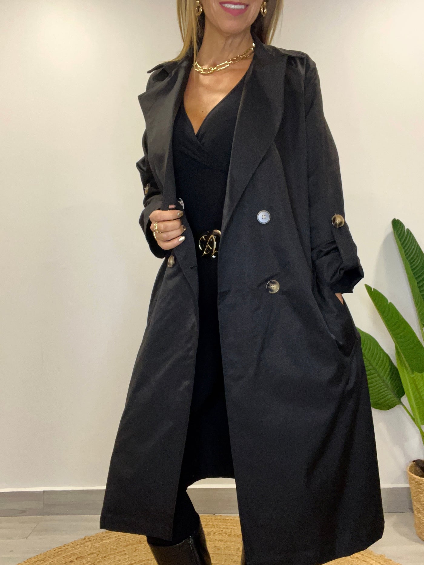 Trench Magnifico negro