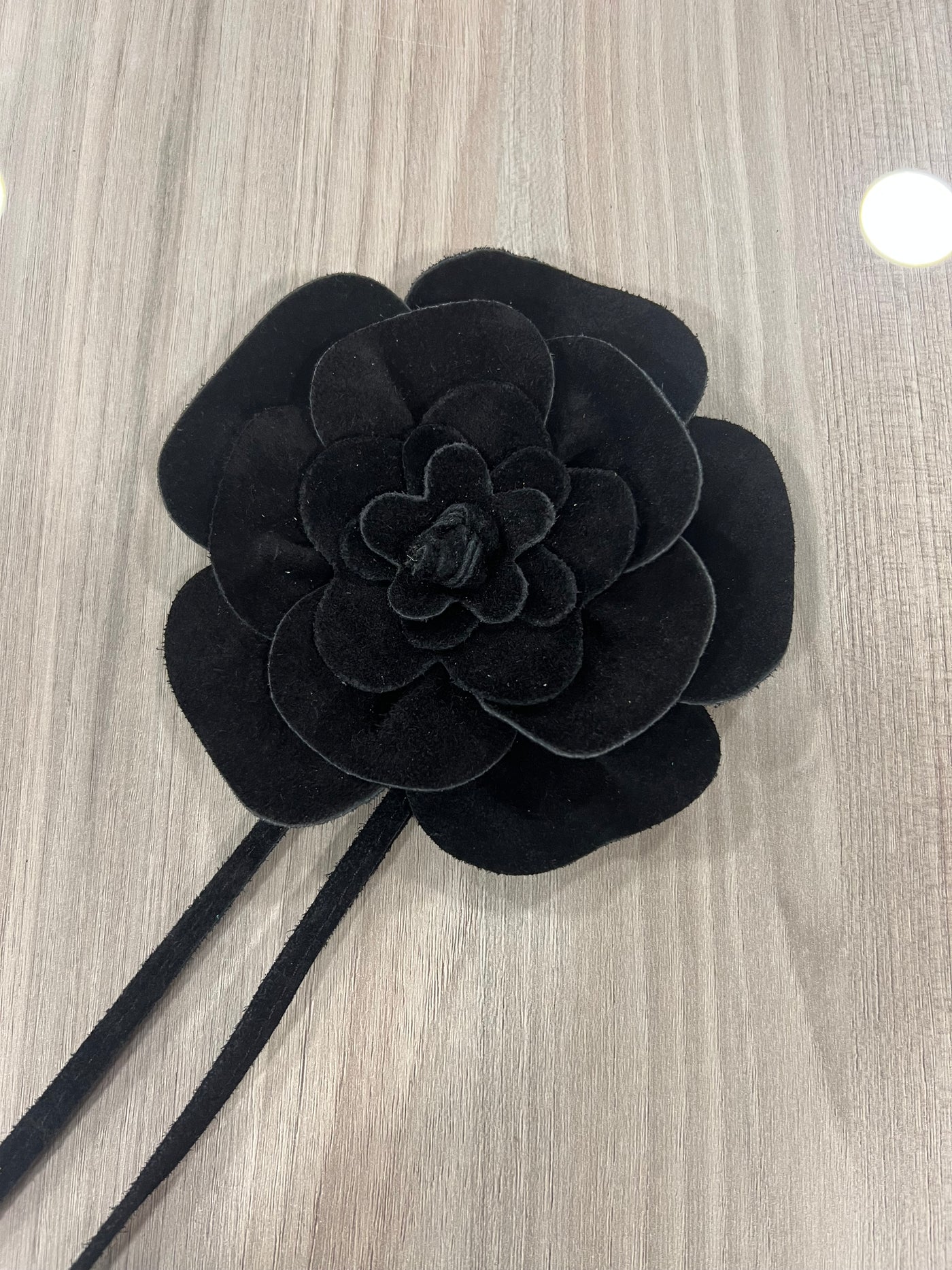 Cinturón Reno italiano Flor negro