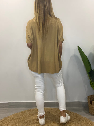 Polera Hilo Denver Camel