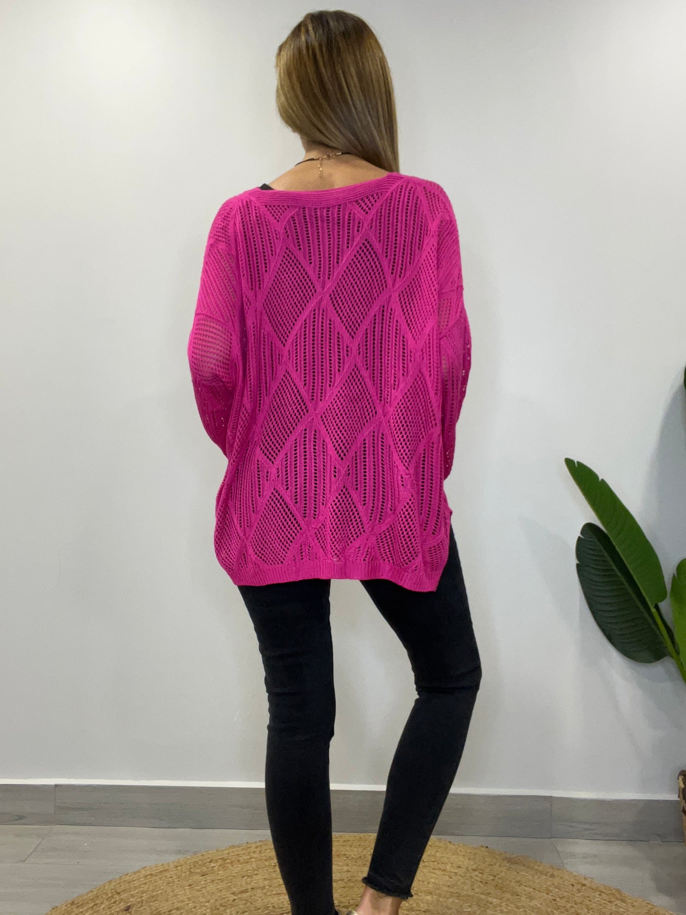 Sweater Hilo Génesis fucsia