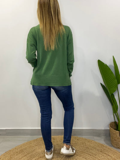 Sweater cuello Melany verde