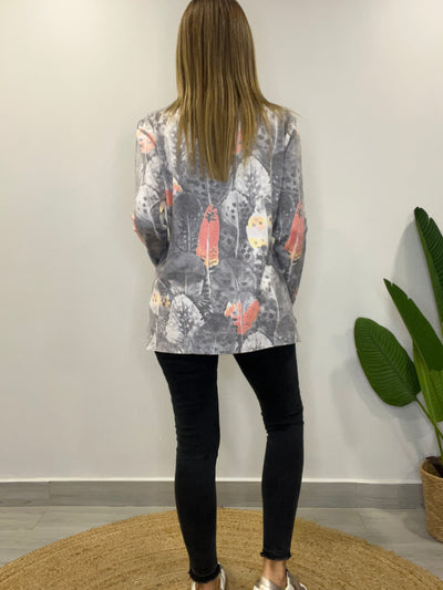 Sweater Pluma Gris