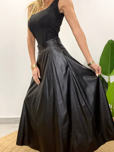 Falda Ecocuero Praga negro