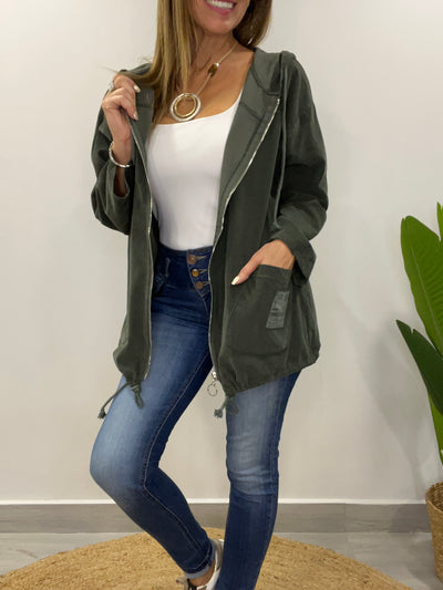 Cardigan Italiano Cotelina Verde