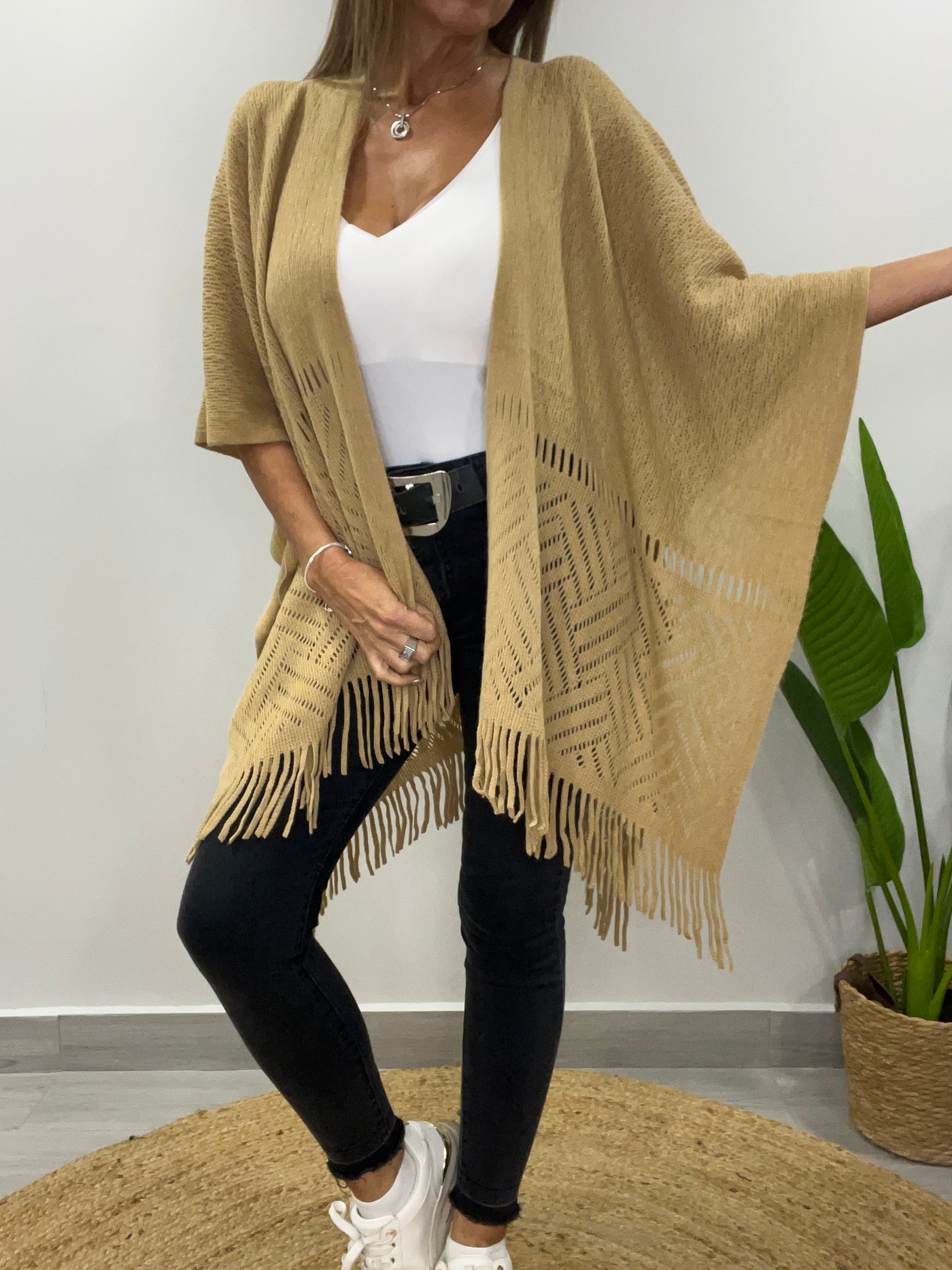Ruana Soft sensacion Camel