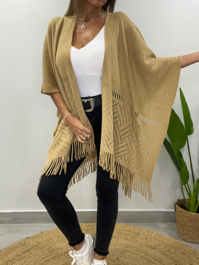 Ruana Soft sensacion Camel