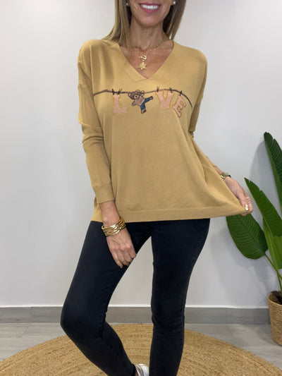 Sweater Love B Camel