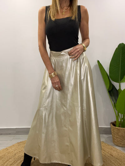 Falda Ecocuero Praga Doraplat