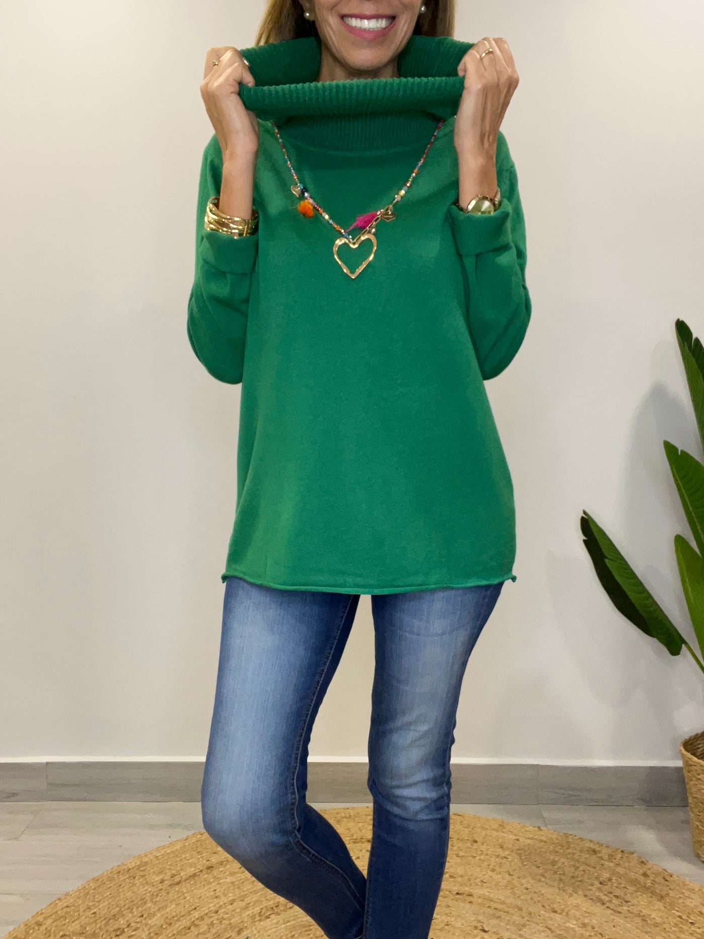 Sweater cuello Camila Verde