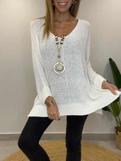 Sweater Hilo Mantua Crudo