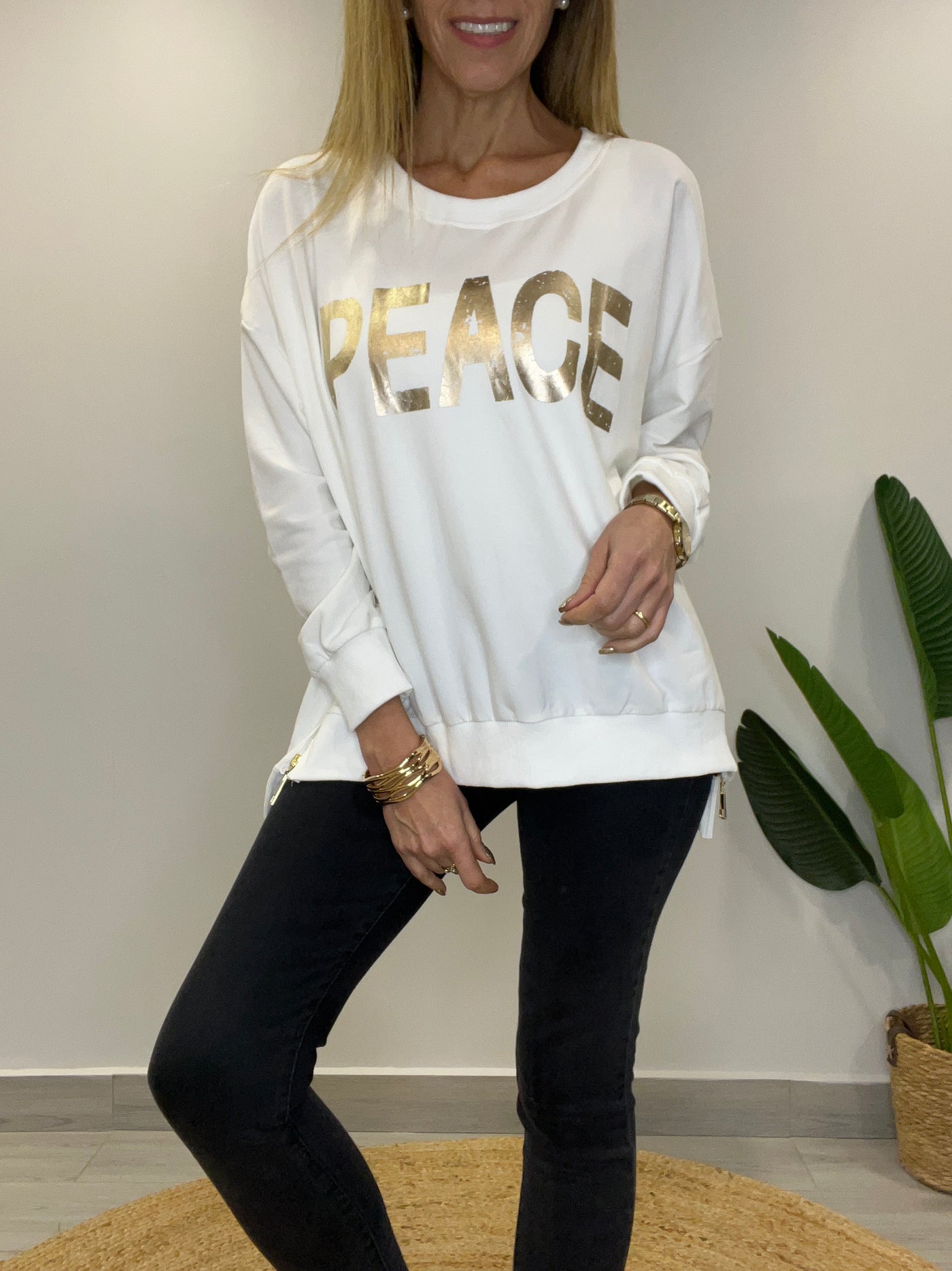 Polerón Peace Blanco Inv