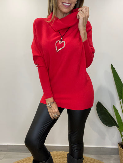 Sweater  Singapur/Cuello Rojo