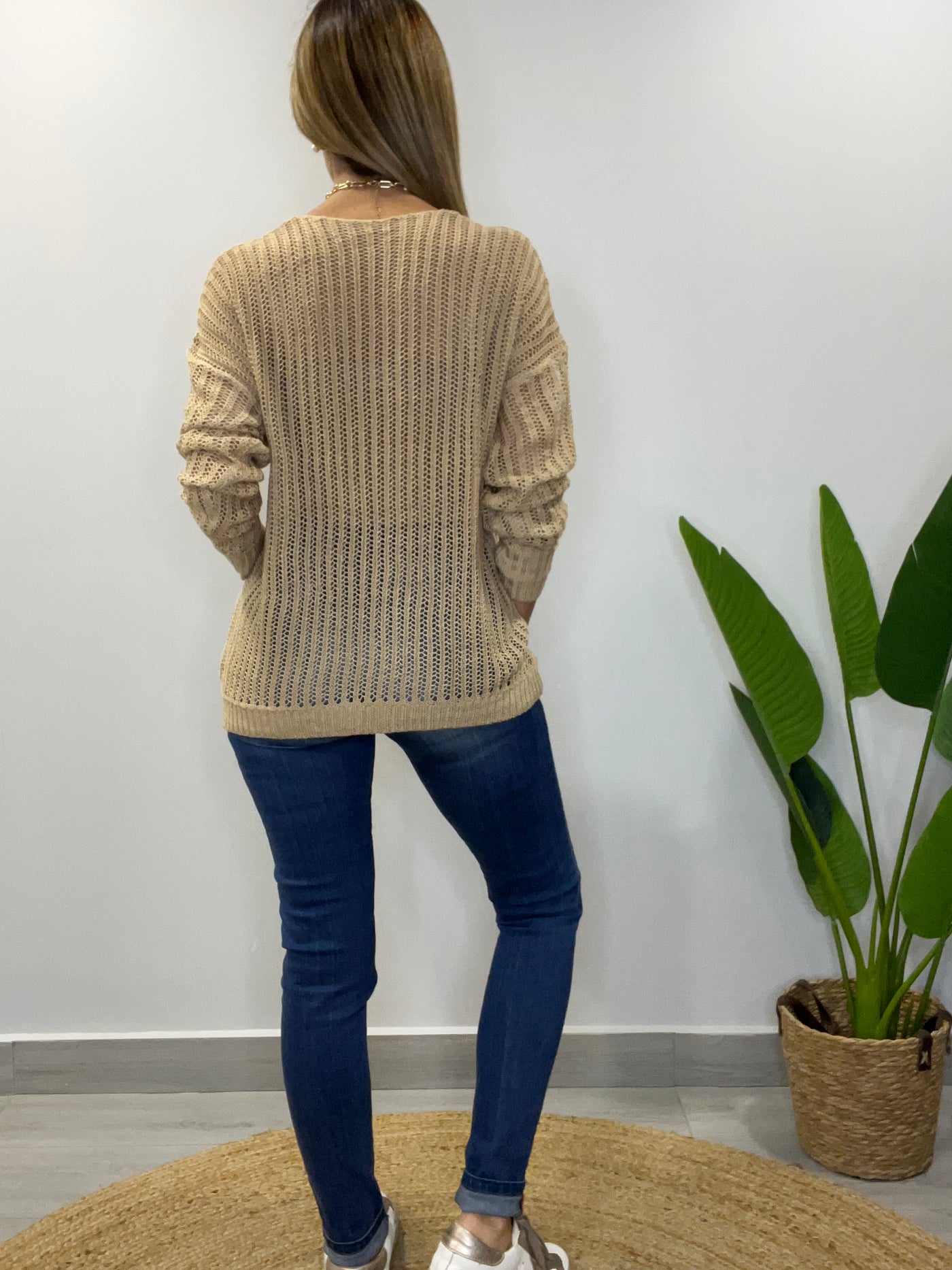 Sweater Hilo Silueta Camel