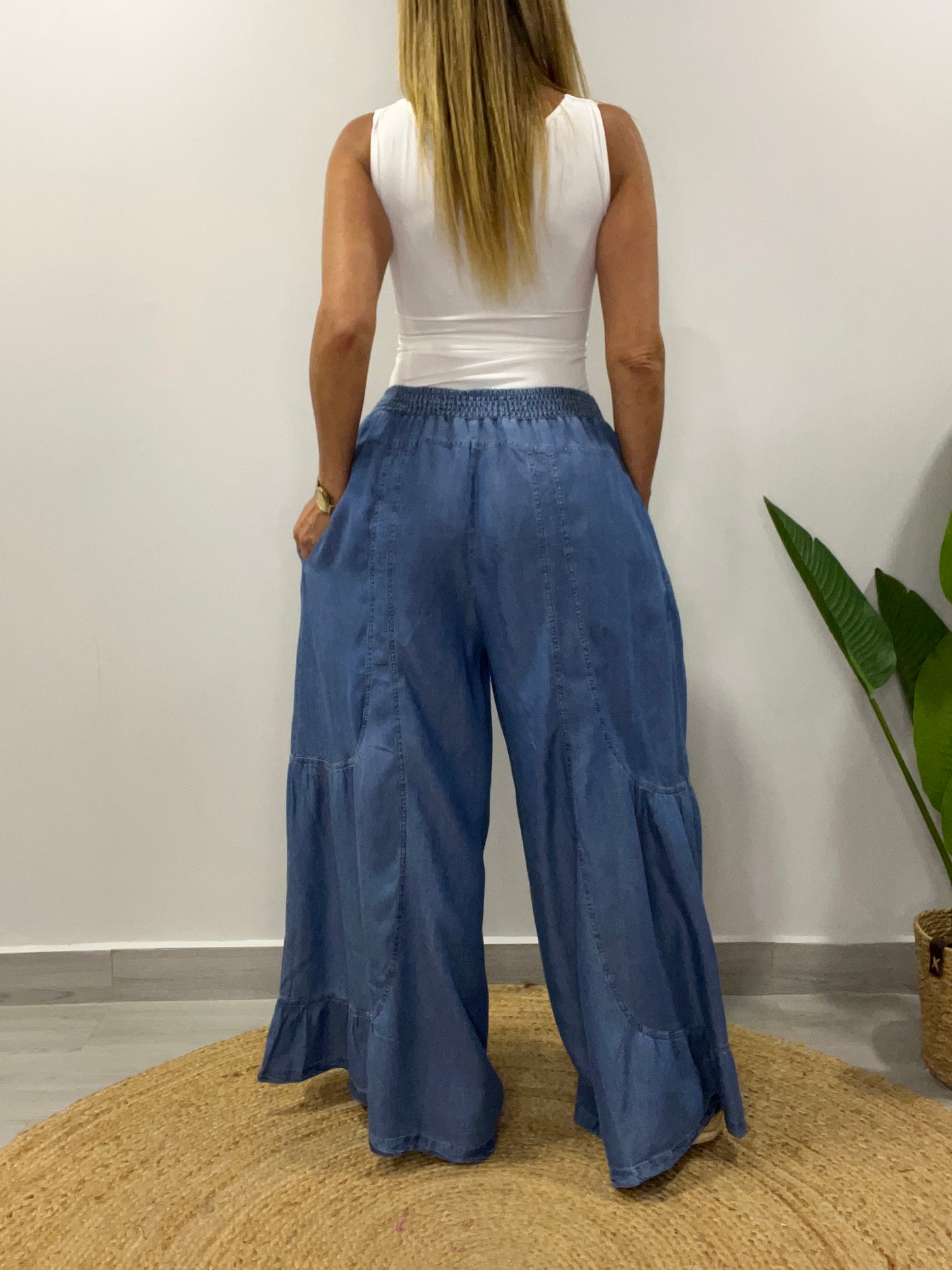 Palazzo Tencel Bohemian Azul jeans