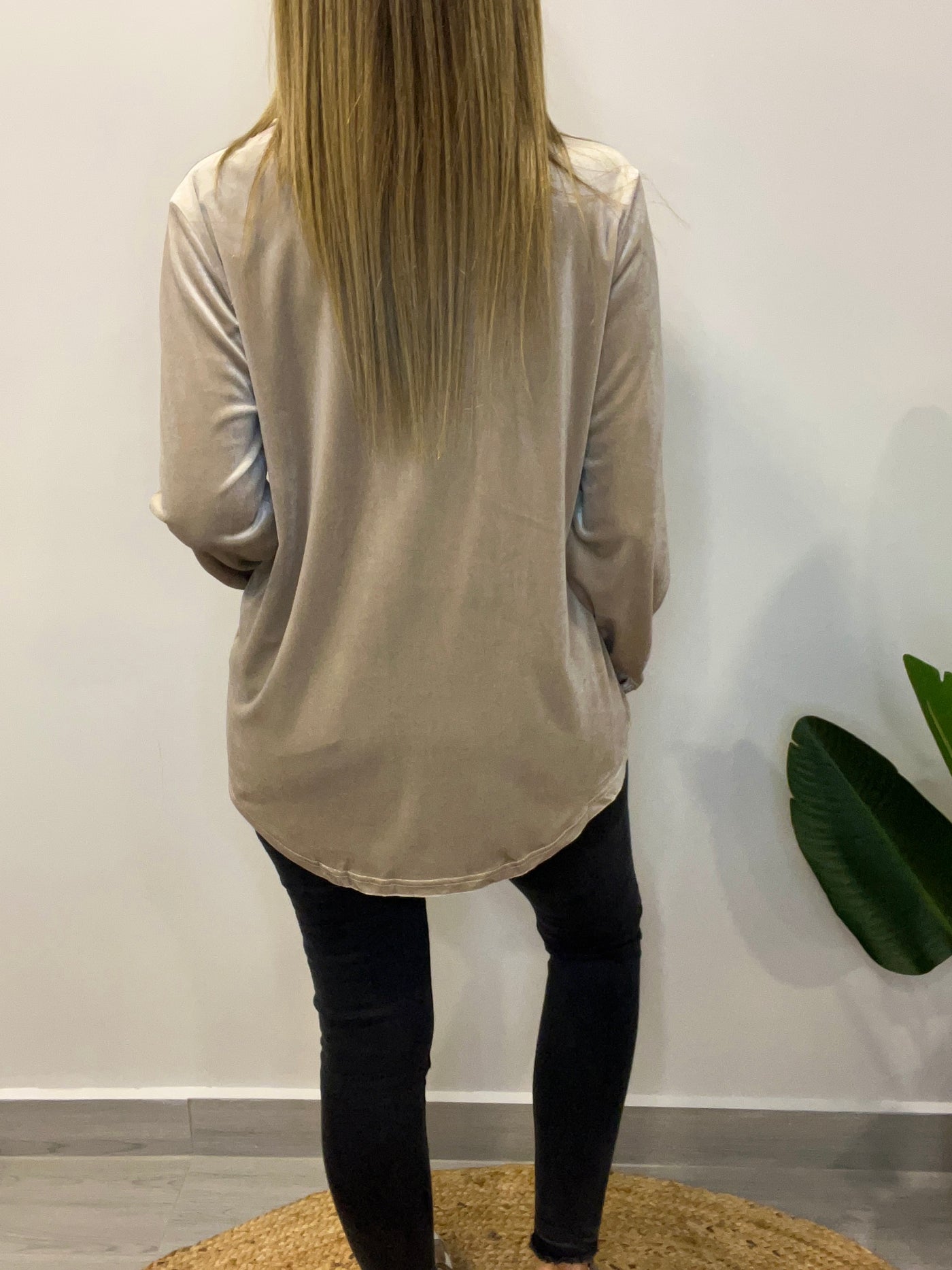 Camisa Velvet beige