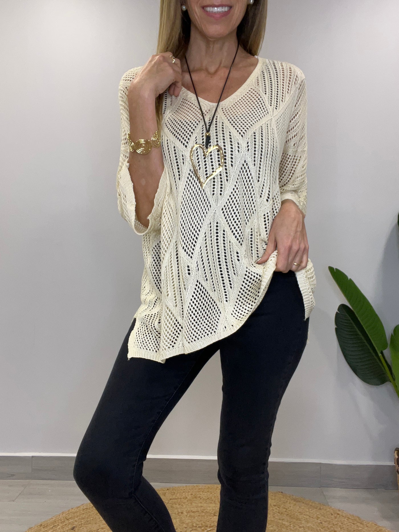 Sweater Hilo Génesis Crema