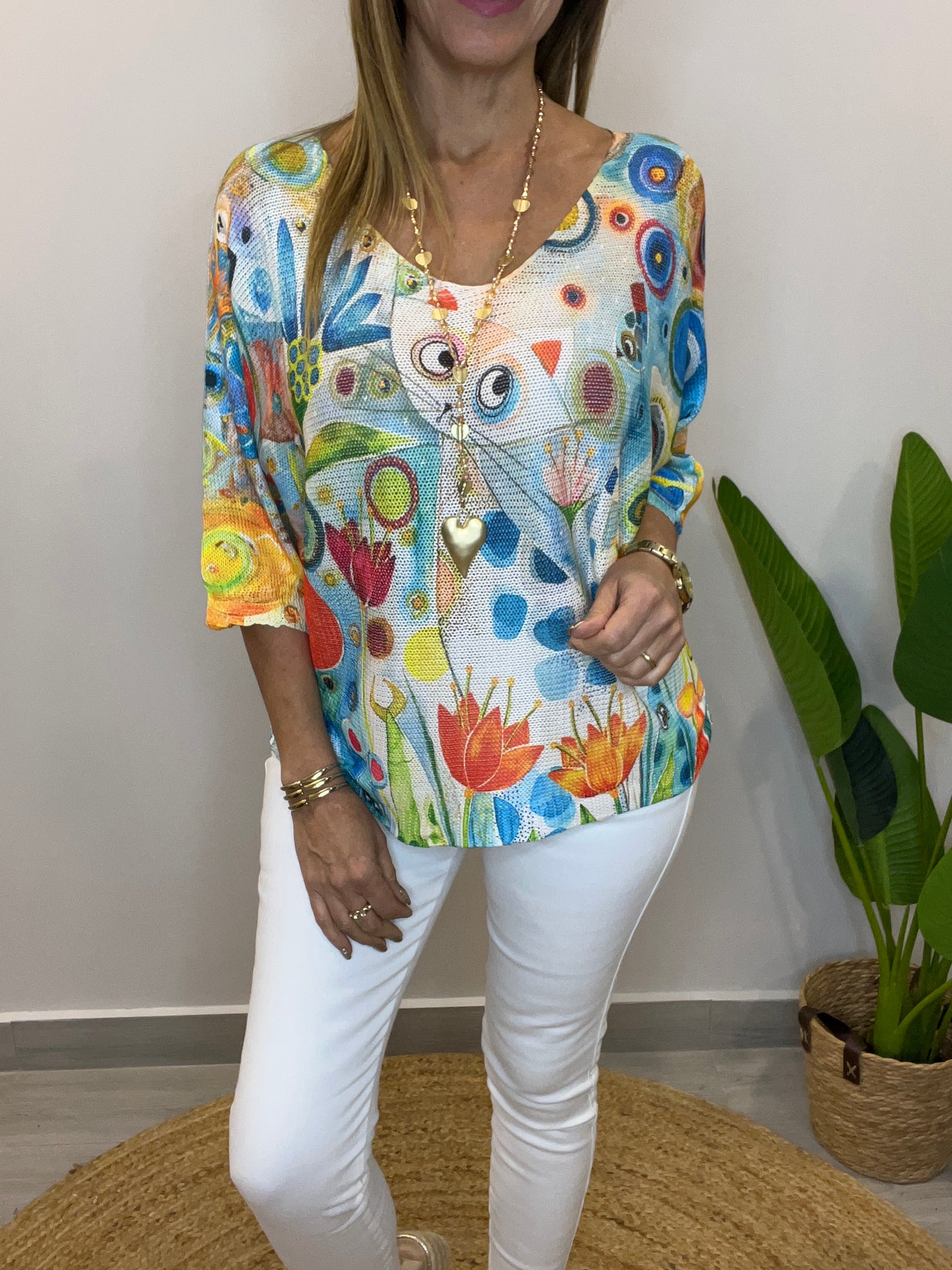 Sweater Italiano Hilo Cats multi