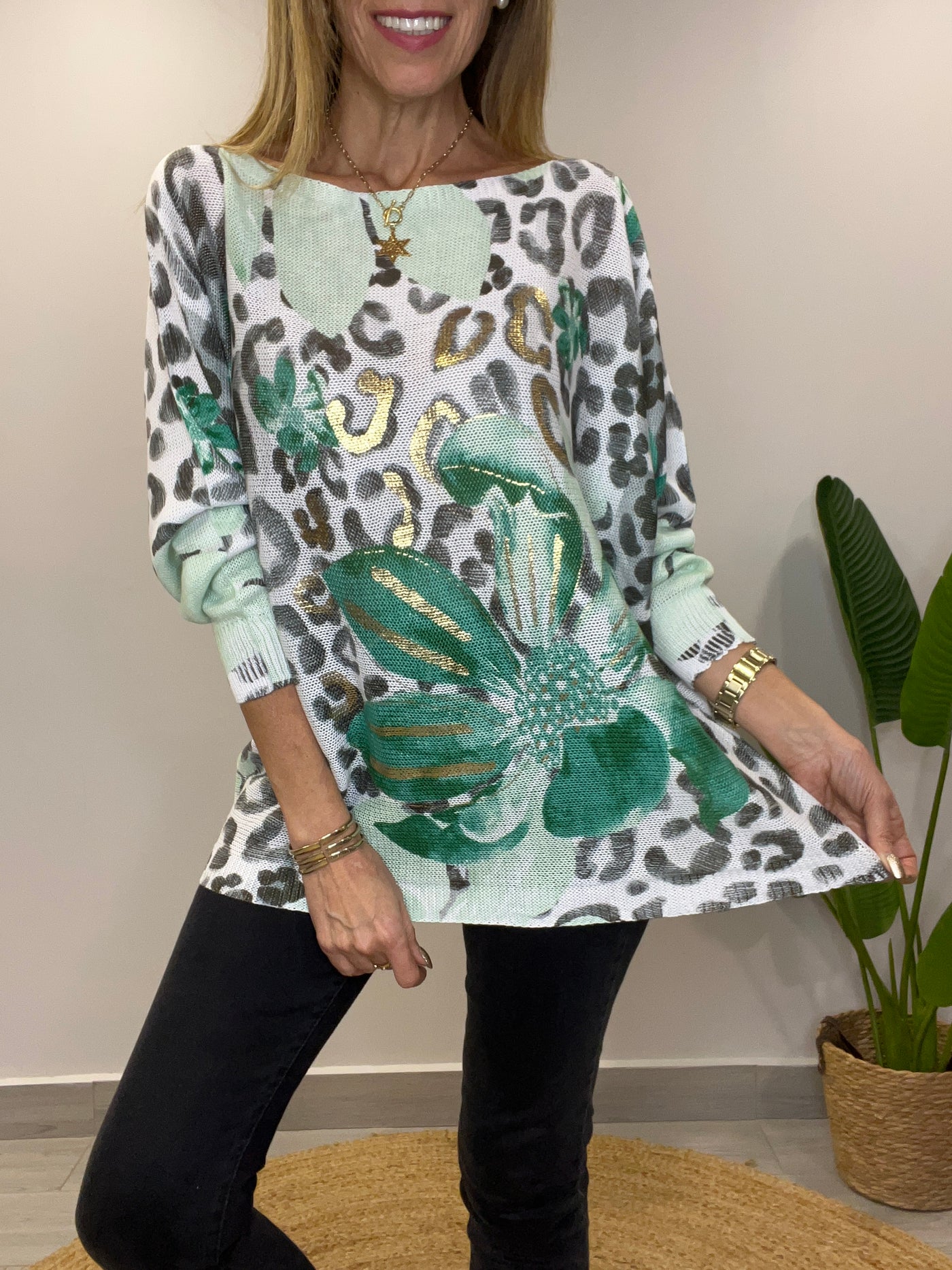 Sweater Hilo Camelia Verde