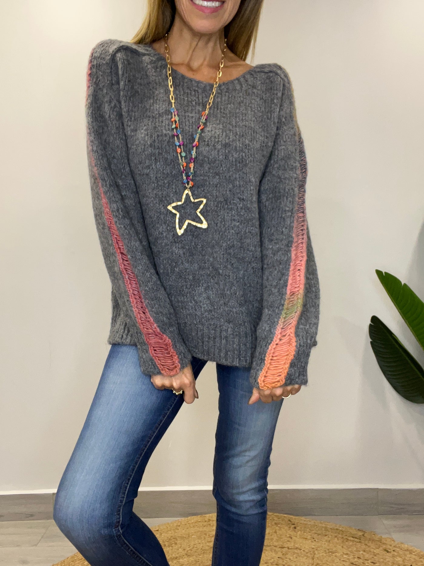 Sweater Italiano Lana Martina Gris