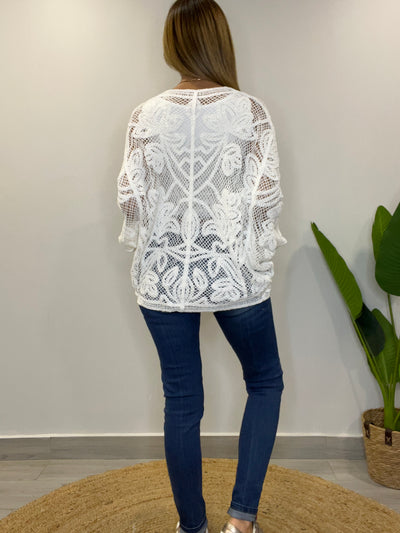Tapado Macramé Brisa Blanco
