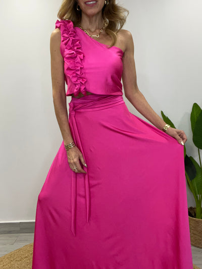Conjunto lycra/Dupont Majestad (2 piezas) Fucsia