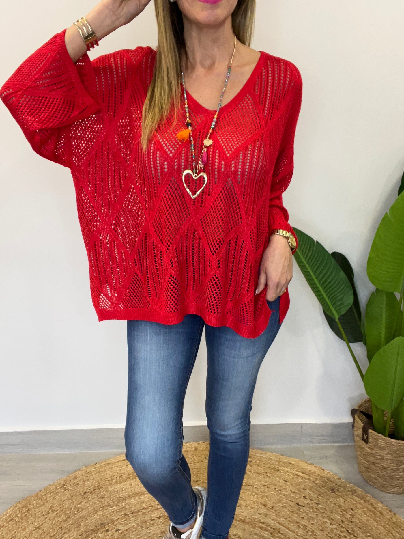 Sweater Hilo Génesis Rojo