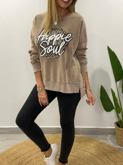 Polerón Hippie Soul Taupe