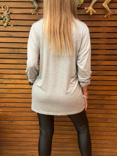 Polera Lisa Gris