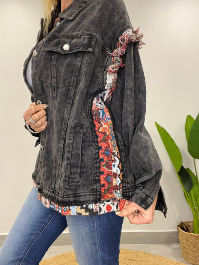 Chaqueta mezclilla Malú Negra