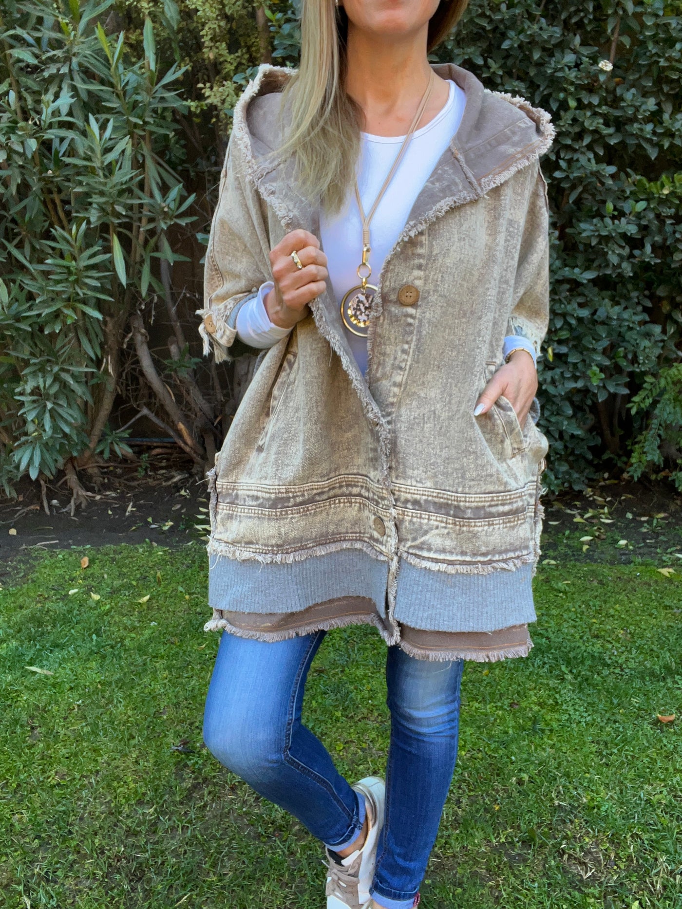 Chaqueta/Ponchito Furor Taupe