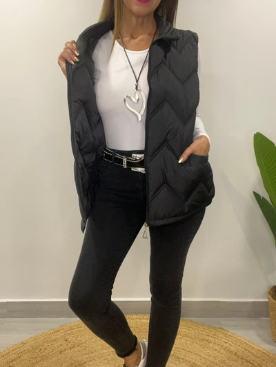 Parka sin manga Audaz Negra