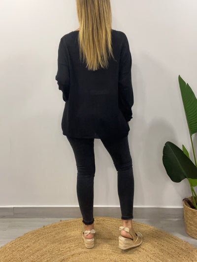 Sweater Hilo Milan Negro