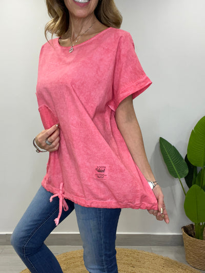 Polera linolet Amapola Coral