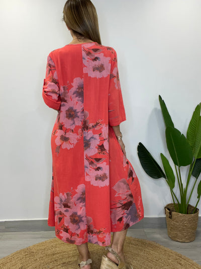 Vestido Linolet Zafiro bermellón
