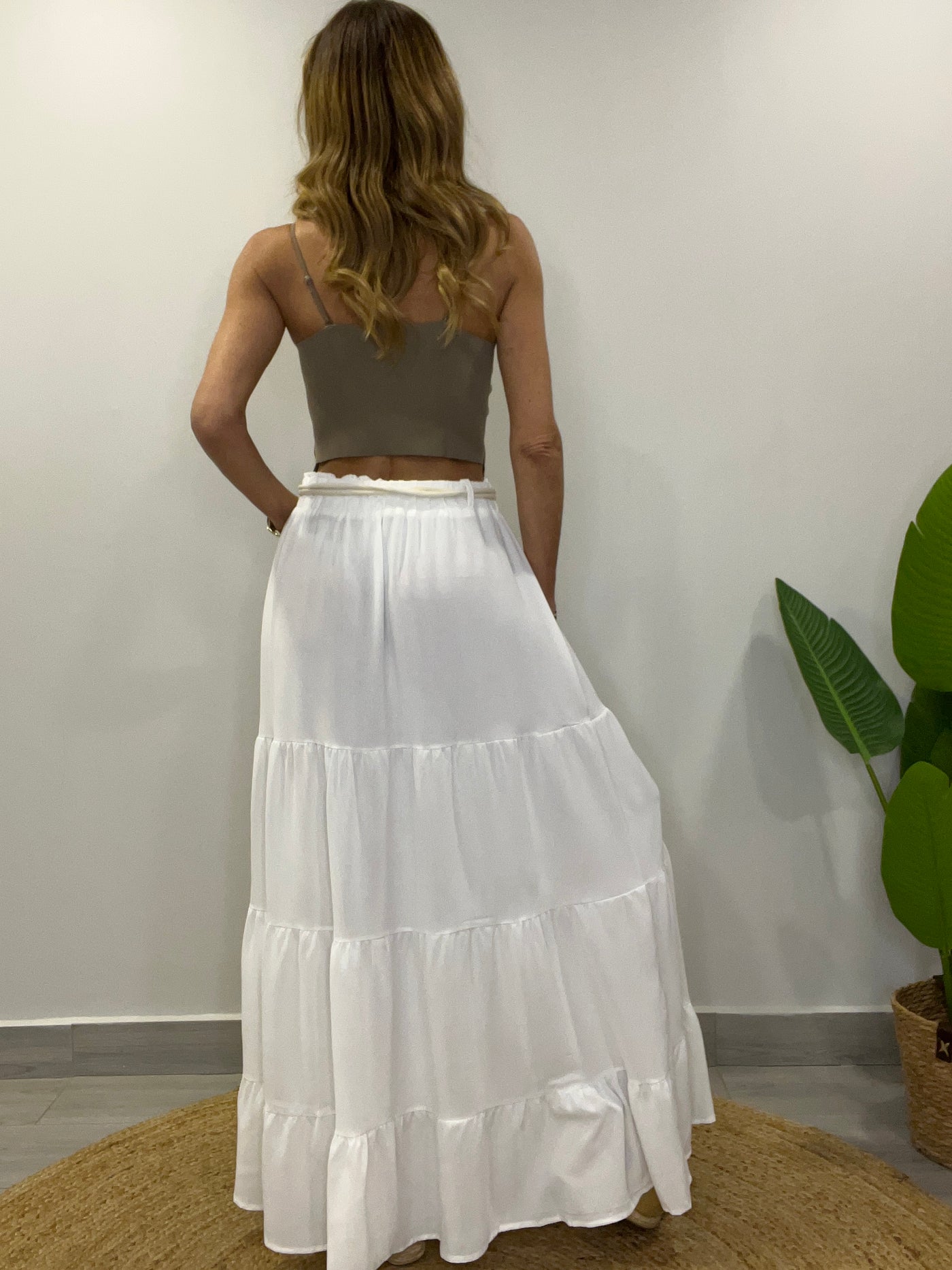 Falda Crep Venus blanca