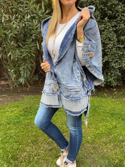 Chaqueta/Ponchito Furor Azul (Oversize)