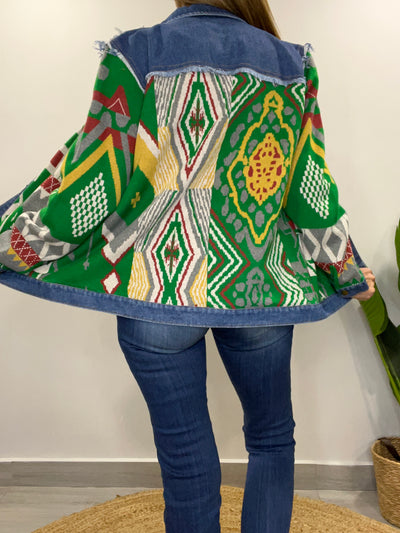 Chaqueta tejida Sinigual verde