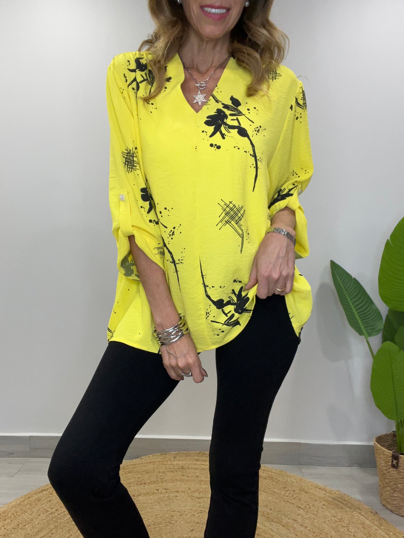 Blusa Crep Veracruz amarilla