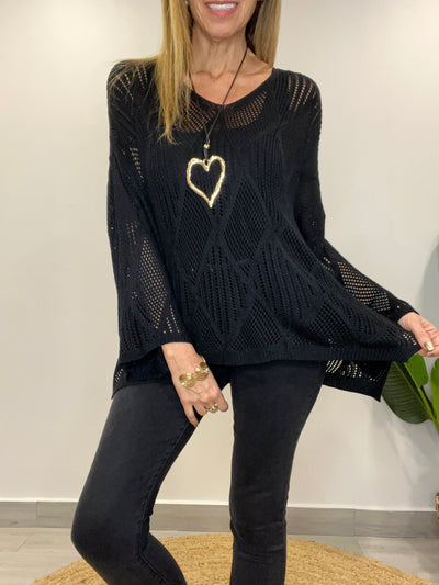 Sweater Hilo Génesis Negro