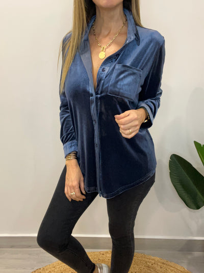 Camisa Velvet Azul
