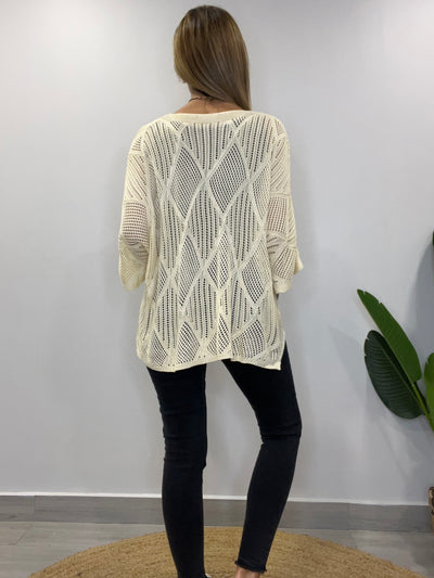 Sweater Hilo Génesis Crema