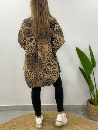 Camisola Italiana Print Camel