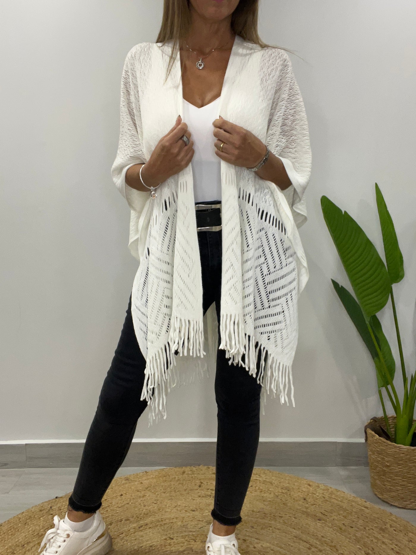 Ruana Soft sensacion Blanco Inv