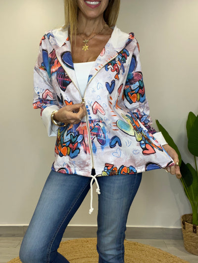 Chaqueta gabardina Río azul