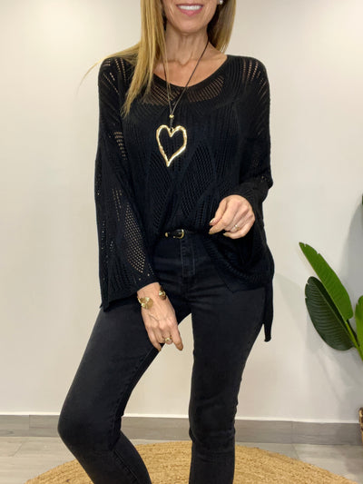Sweater Hilo Génesis Negro